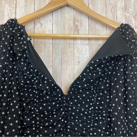 Zara Polka Dot Tulle Puff Sleeve Dress Size‎ Small Women - Picture 11 of 12